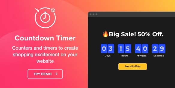 Countdown Timer - плагин таймера WordPress
