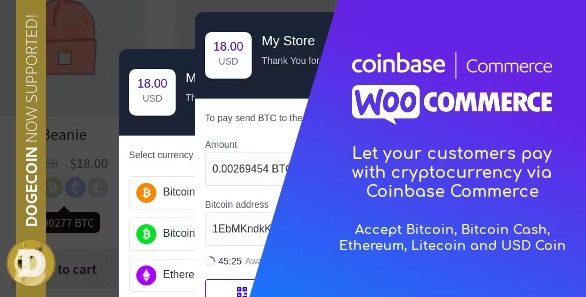 Coinbase Commerce for WooCommerce - оплата товаров криптовалютой