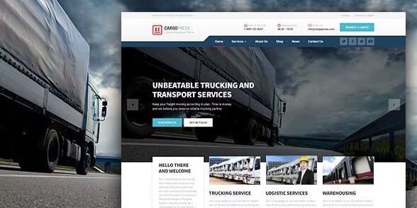 CargoPress - тема сайта автоперевозок WordPress