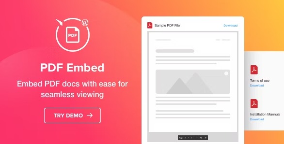 PDF Embed - плагин просмотра PDF файлов WordPress