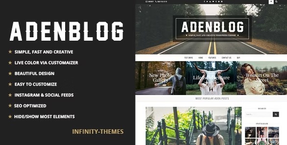 Aden - WordPress тема блога