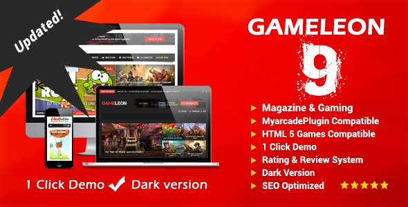 Gameleon - тема для сайта аркадных игр WordPress