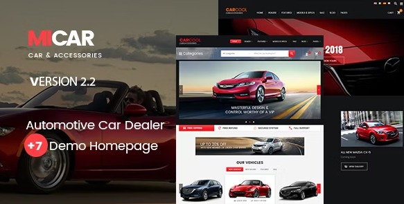 Micar - Автодилер RTL WooCommerce WordPress тема для автомобилей и мото