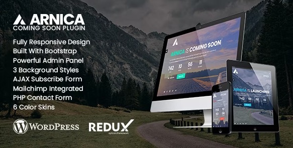 Arnica - плагин страницы заглушки WordPress