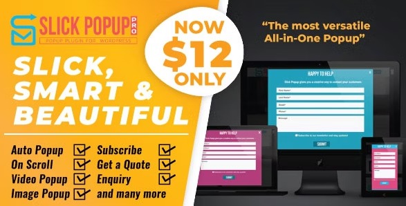 Slick Popup Pro - плагин всплывающих окон WordPress