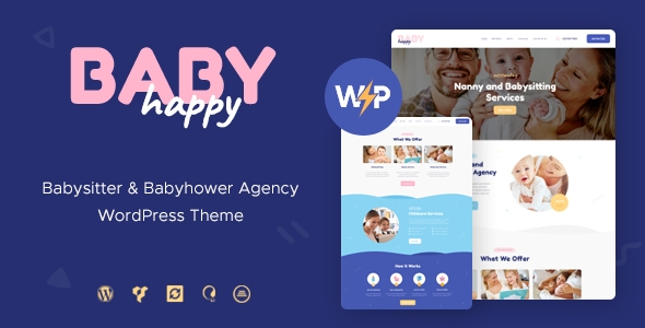 Happy Baby - красочная тема по уходу за детьми WordPress