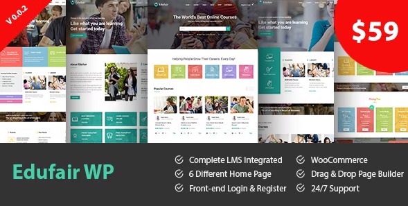 Edufair - образовательная тема WordPress