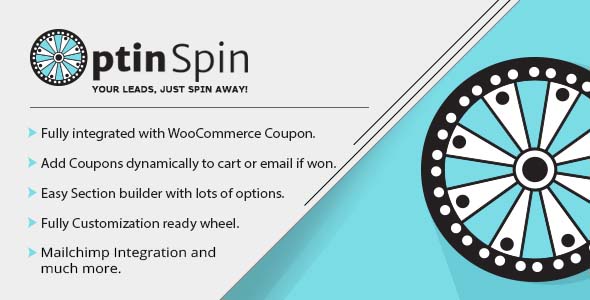 OptinSpin - колесо фортуны, интегрированное с WordPress, WooCommerce