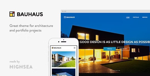 Bauhaus - архитектура и портфолио WordPress тема