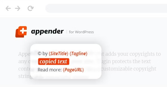 Appender – защита от копирования WordPress