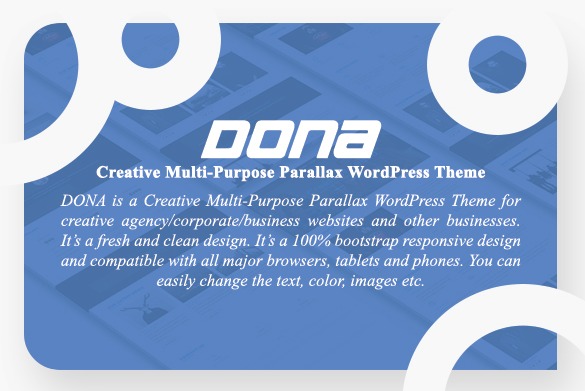 DONA - креативная многоцелевая тема WordPress