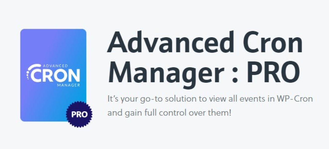 Advanced Cron Manager PRO