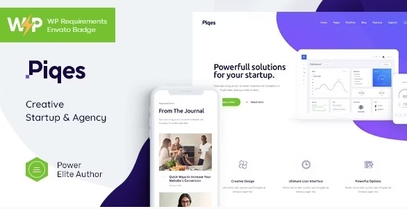 Piqes - креативное стартап агентство WordPress тема