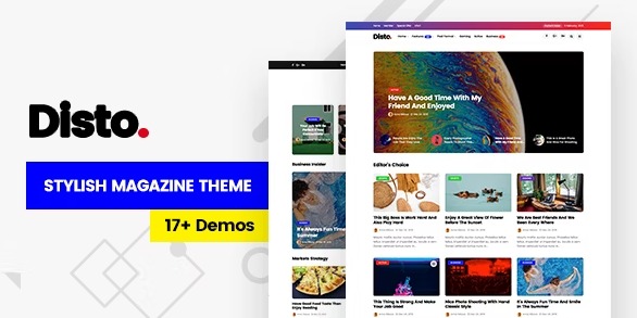 Disto - тема новостей WordPress