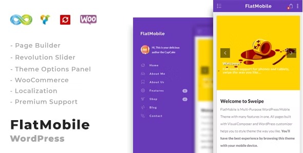 FlatMobile - мобильная WordPress тема