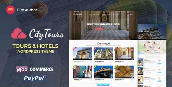 CityTours - тема бронирования отелей и туров WordPress