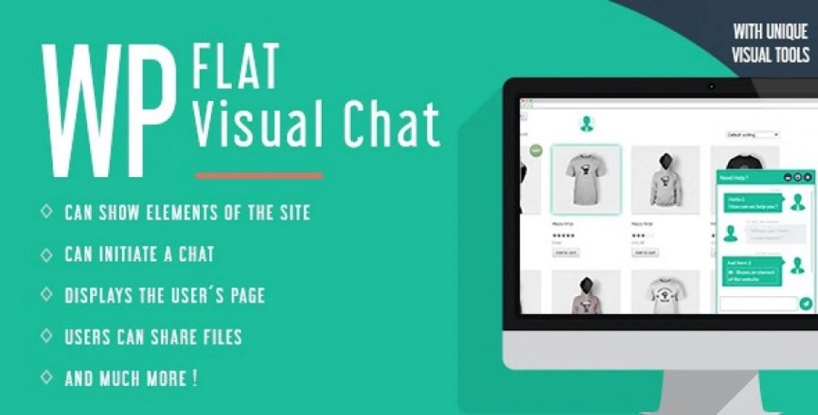 WP Flat Visual Chat - живой чат WordPress