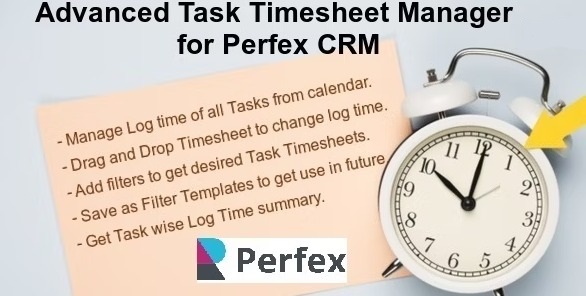 Advanced Task Timesheet Manager Module for Perfex CRM