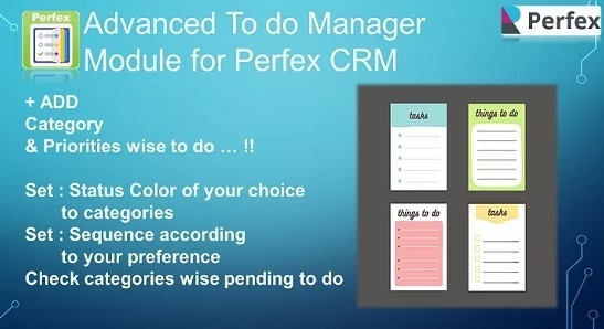 Advanced To do Manager Module for Perfex CRM