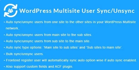 WordPress Multisite User Sync/Unsync