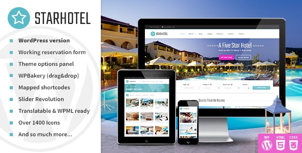 Starhotel - тема WordPress для отелей