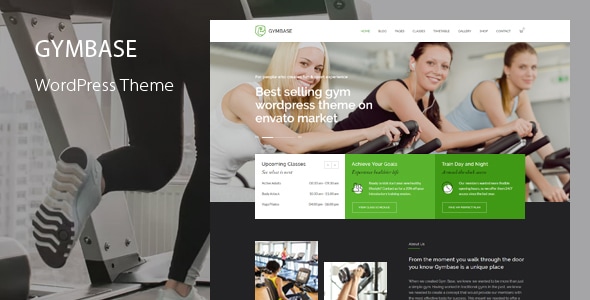 GymBase - тема WordPress для фитнеса