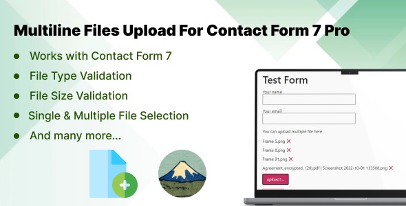 Multiline files upload for contact form 7 Pro