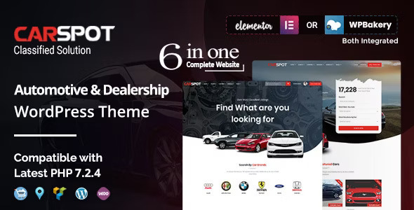 CarSpot - автомобильная WordPress тема