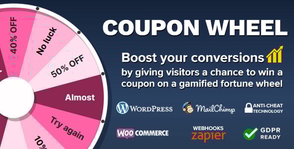Coupon Wheel - рулетка купонов для WooCommerce