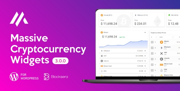Massive Cryptocurrency Widgets - криптовалютные виджеты WordPress