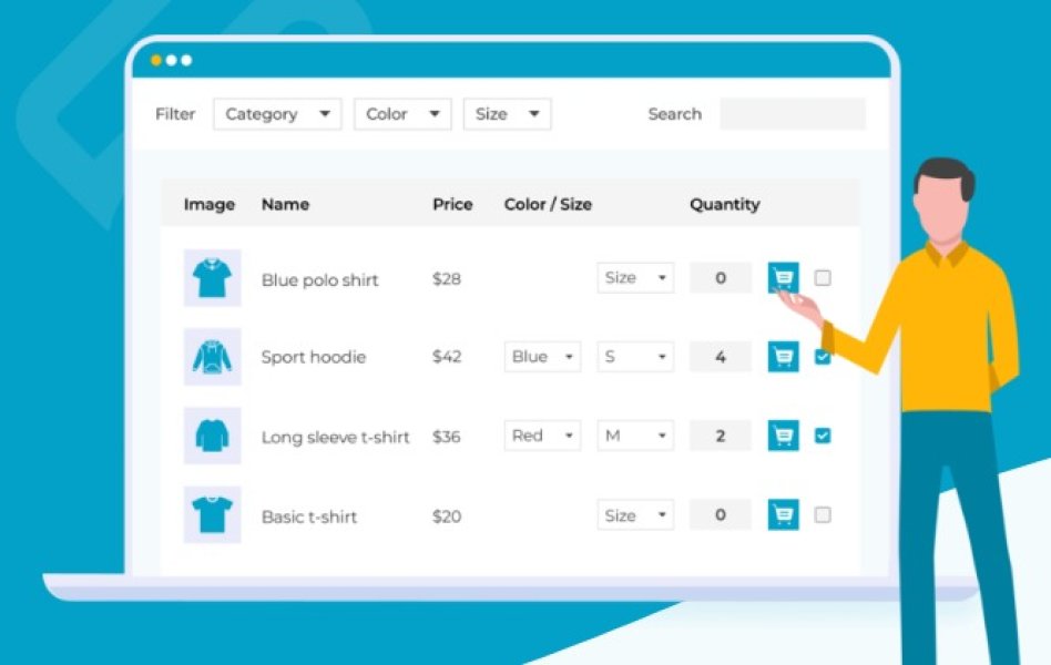 WooCommerce Product Table - таблица товаров WordPress