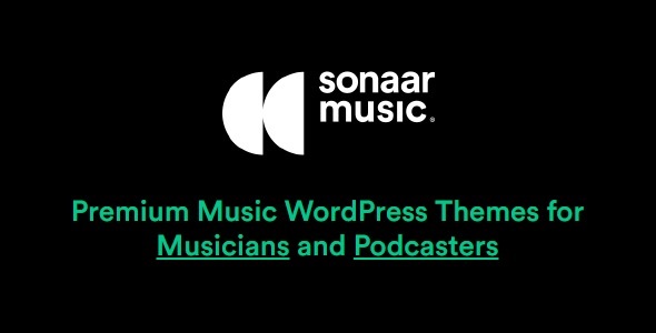 Sonaar Music - премиальные музыкальные WordPress темы для музыкантов и подкастеров