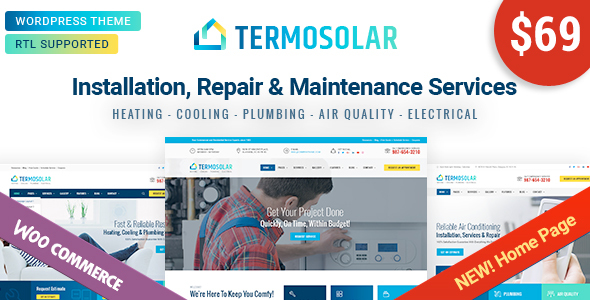 Termosolar - тема для WordPress, посвященная техническому обслуживанию