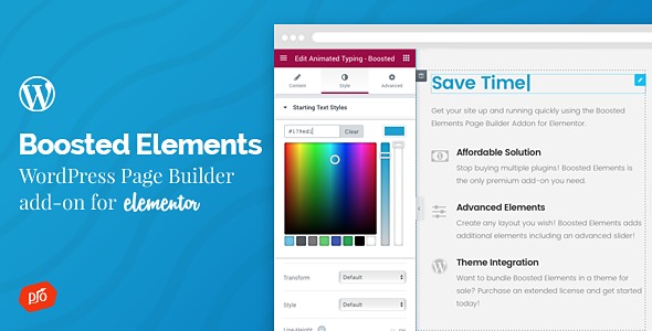 Boosted Elements - надстройка для WordPress Page Builder Elementary