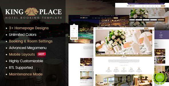 KingPlace - Тема для WordPress, посвященная бронированию отелей и спа
