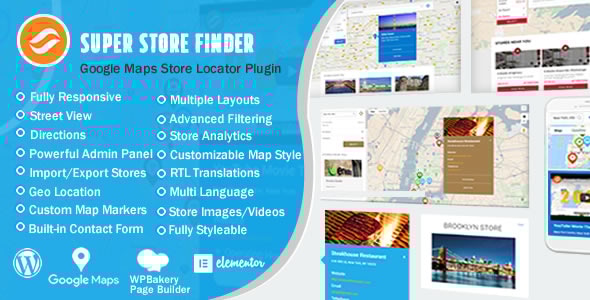 Super Store Finder for Wordpress - поиск магазинов