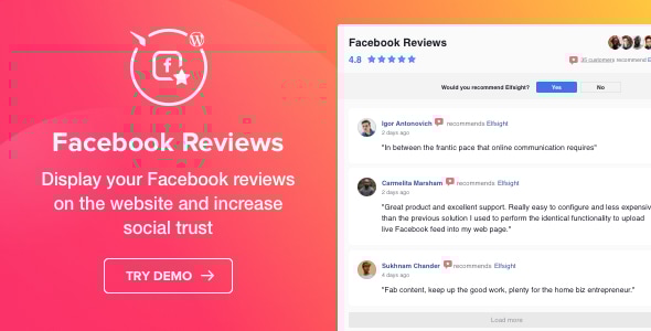 Facebook Reviews - плагин WordPress Facebook Reviews.