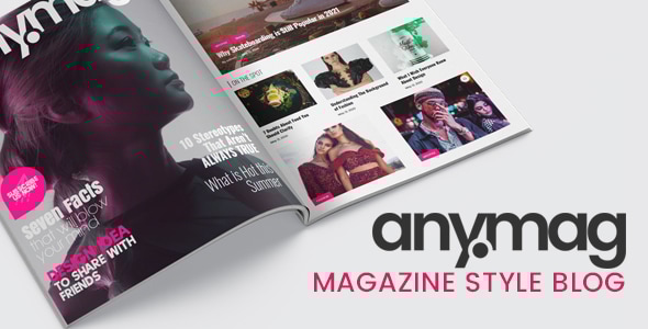 Anymag — тема WordPress для блога в стиле журнала