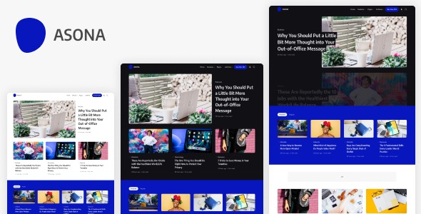 Asona — минималистичная и современная тема WordPress для блогов