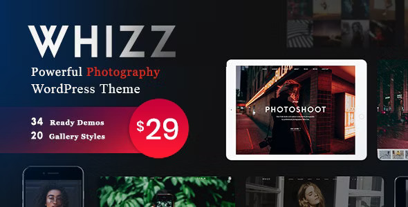 Photography Whizz — WordPress тема для фотографов и креативных портфолио