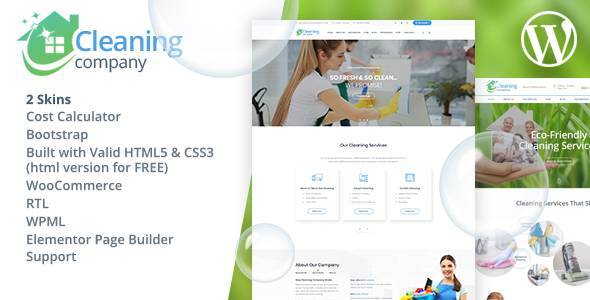 Cleaning Services — профессиональная WordPress-тема для бизнеса в сфере уборки