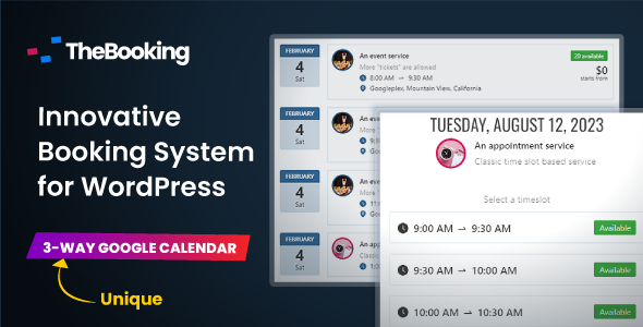 Team Booking — система бронирования на WordPress с интеграцией Google Календаря