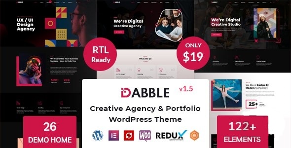 Dabble — WordPress-тема для креативных агентств и портфолио