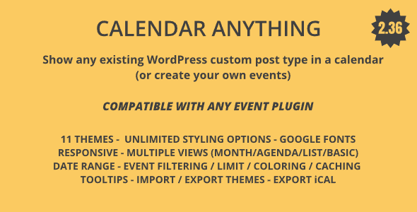 Calendar Anything — календарь для отображения событий в WordPress