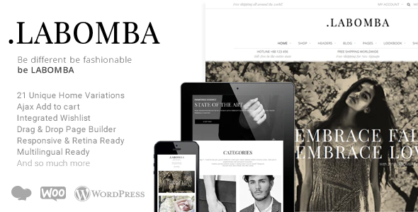 Labomba — многоцелевая тема WordPress для создания стильного сайта