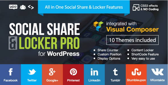 Social Share & Locker Pro - поделиться в соц. сетях на WordPress