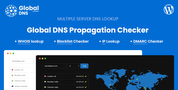 Global DNS — инструмент для проверки DNS-записей и WHOIS-данных