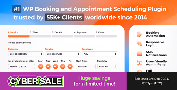 Bookly PRO — №1 плагин для онлайн-бронирования на WordPress