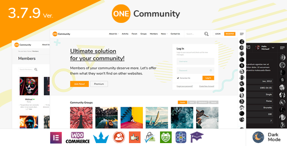 OneCommunity – тема для создания онлайн-сообщества на WordPress