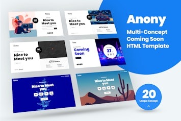 Anony — универсальный шаблон для страницы «Скоро будет»